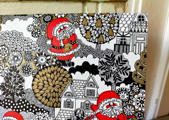 U.S.A. ヴィンテージ包装紙【あちこちサンタ】DA-WP098 1枚目の画像