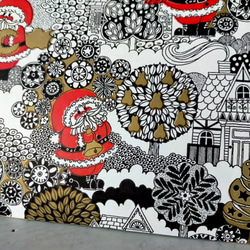 U.S.A. ヴィンテージ包装紙【あちこちサンタ】DA-WP098 4枚目の画像