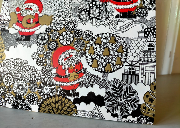 U.S.A. ヴィンテージ包装紙【あちこちサンタ】DA-WP098 4枚目の画像