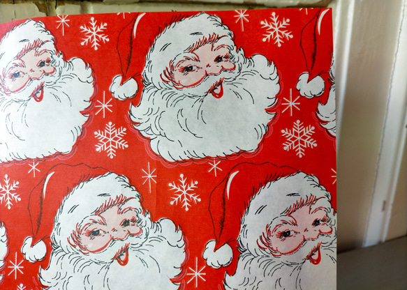 U.S.A. ヴィンテージ包装紙【HoHoHo】DA-WP099 1枚目の画像