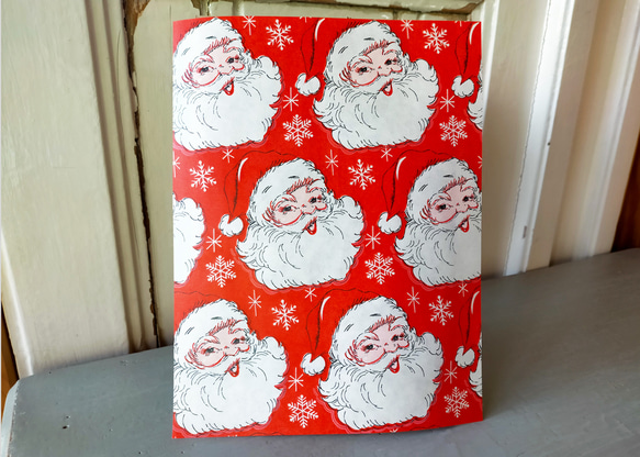 U.S.A. ヴィンテージ包装紙【HoHoHo】DA-WP099 2枚目の画像