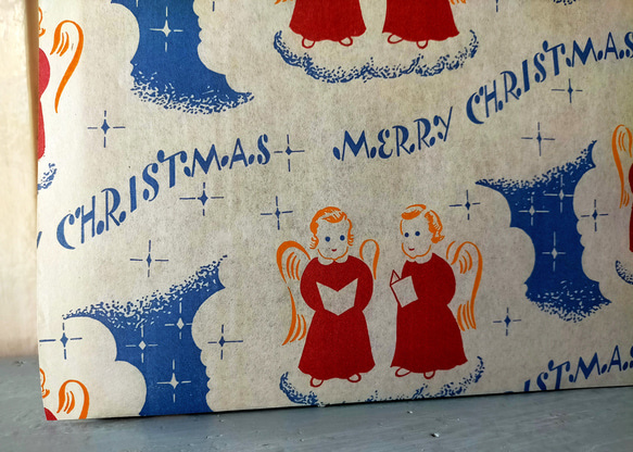 U.S.A. ヴィンテージ包装紙【天使の聖歌】DA-WP100 4枚目の画像