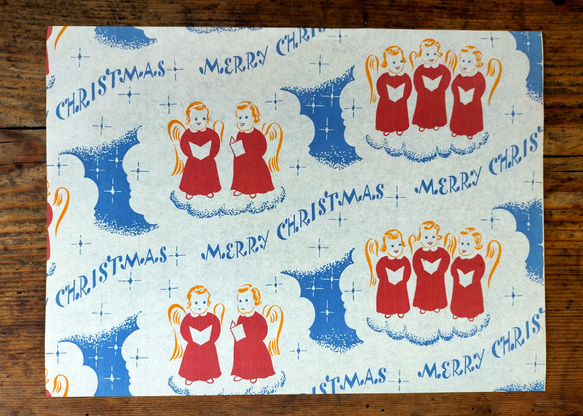 U.S.A. ヴィンテージ包装紙【天使の聖歌】DA-WP100 6枚目の画像