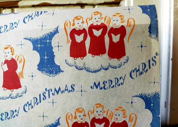 U.S.A. ヴィンテージ包装紙【天使の聖歌】DA-WP100 3枚目の画像