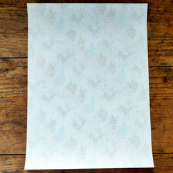 U.S.A. ヴィンテージ包装紙【そりをひくトナカイ】DA-WP101 6枚目の画像