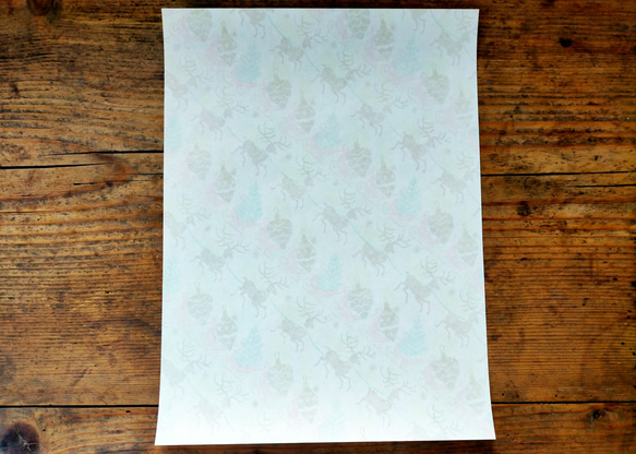 U.S.A. ヴィンテージ包装紙【そりをひくトナカイ】DA-WP101 6枚目の画像