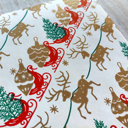 U.S.A. ヴィンテージ包装紙【そりをひくトナカイ】DA-WP101 1枚目の画像