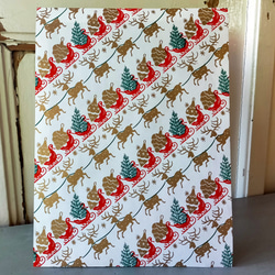 U.S.A. ヴィンテージ包装紙【そりをひくトナカイ】DA-WP101 2枚目の画像