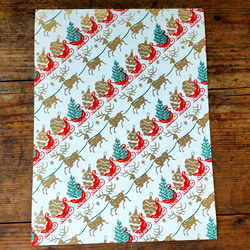 U.S.A. ヴィンテージ包装紙【そりをひくトナカイ】DA-WP101 5枚目の画像