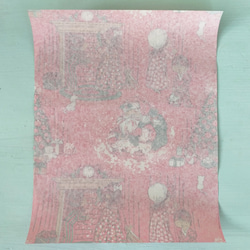 U.S.A. ヴィンテージ包装紙【暖炉の前で】DA-WP102 5枚目の画像