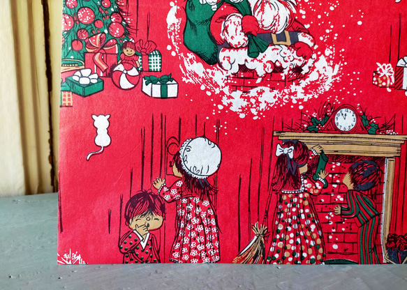 U.S.A. ヴィンテージ包装紙【暖炉の前で】DA-WP102 3枚目の画像