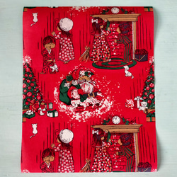 U.S.A. ヴィンテージ包装紙【暖炉の前で】DA-WP102 4枚目の画像