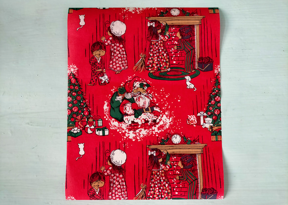 U.S.A. ヴィンテージ包装紙【暖炉の前で】DA-WP102 4枚目の画像