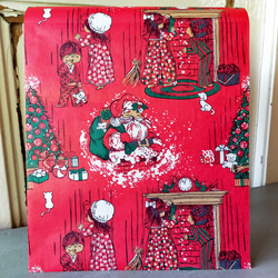 U.S.A. ヴィンテージ包装紙【暖炉の前で】DA-WP102 2枚目の画像