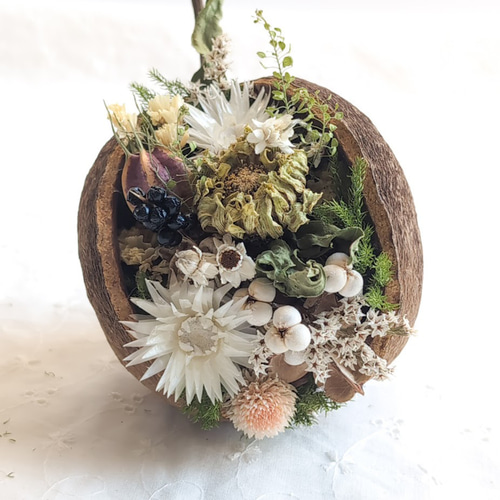 送料無料】新生活応援セット ドライフラワーリース3点セット（置き型