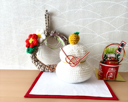 編みぐるみ♡お正月アレンジ飾り 9cae6959edaaa43850b89379526f62