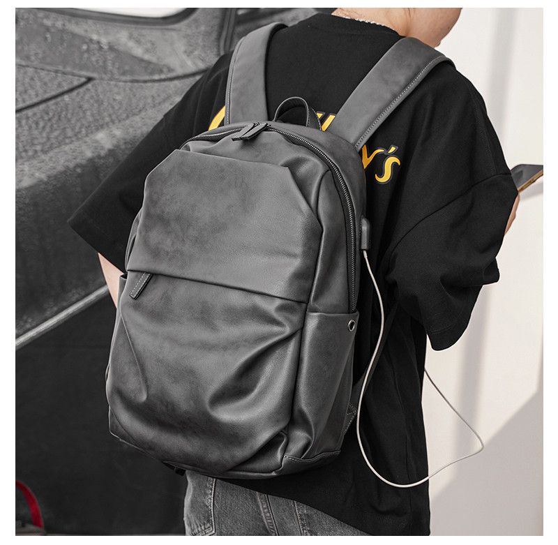 2025新型レトロモダンランドセル韓国版男性バッグトレンドストリートリュック学生ランドセルパソコンリュック