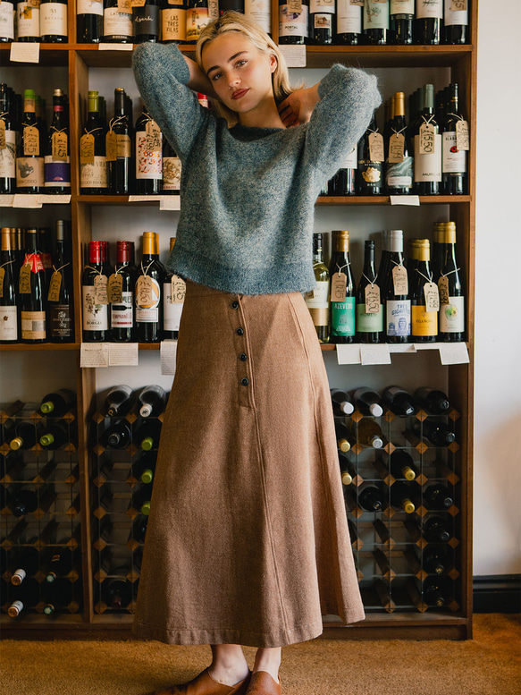 羊駝七分袖日常毛衣 - 霧藍 第8張的照片