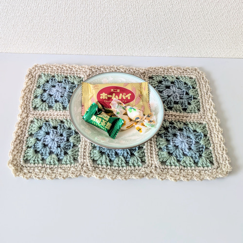 ✨再販 マルチカバー ウール毛糸 ミントグリーン＆スカイブルー