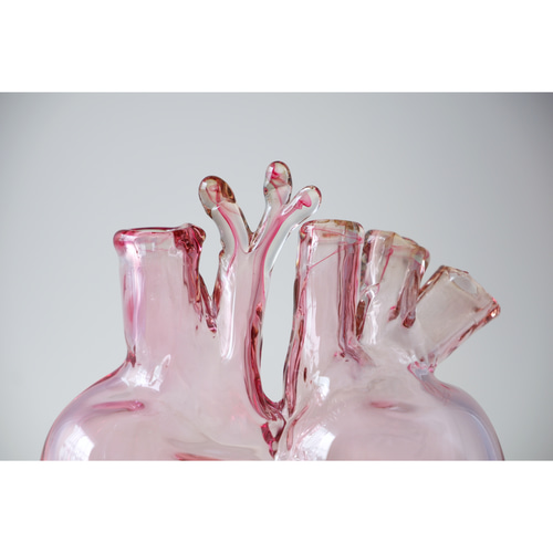 heart vase T- ruby pink - 立体・オブジェ Rafael.glass 通販