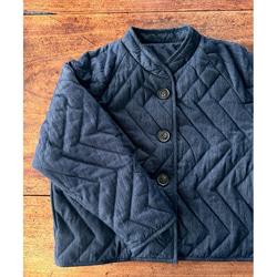 選擇您的長度❤️輕盈保暖❤️牛仔布料❤️原創縫線❤️人字形絎縫❤️加厚牛仔外套 第14張的照片