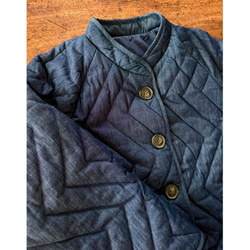 選擇您的長度❤️輕盈保暖❤️牛仔布料❤️原創縫線❤️人字形絎縫❤️加厚牛仔外套 第5張的照片