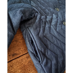 選擇您的長度❤️輕盈保暖❤️牛仔布料❤️原創縫線❤️人字形絎縫❤️加厚牛仔外套 第10張的照片