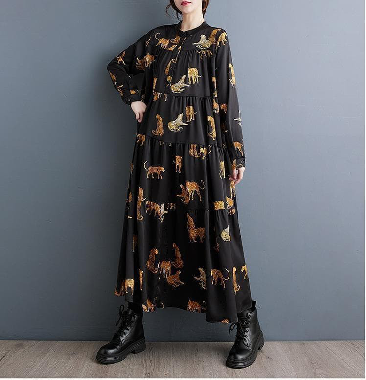 大きいサイズ レディース ロング　ワンピース　春 秋冬 新品 長袖