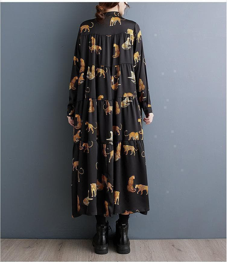 大きいサイズ レディース ロング　ワンピース　春 秋冬 新品 長袖