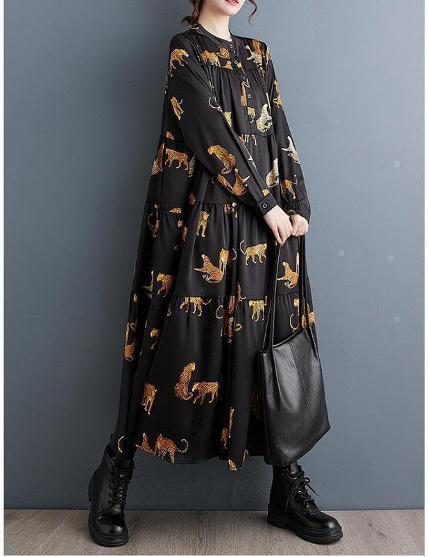 大きいサイズ レディース ロング　ワンピース　春 秋冬 新品 長袖