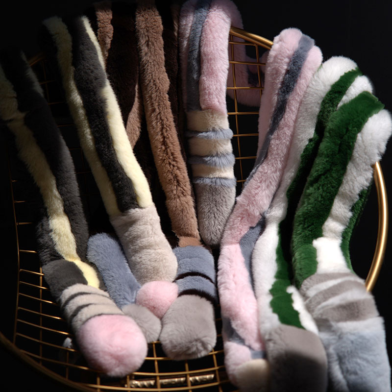 秋冬限定 マフラー 肩飾り カラーリング フォックスファー もこもこ あったかい 高級感 アクセサリー AK368