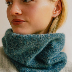 羊駝脖圍 - 霧藍 第4張的照片