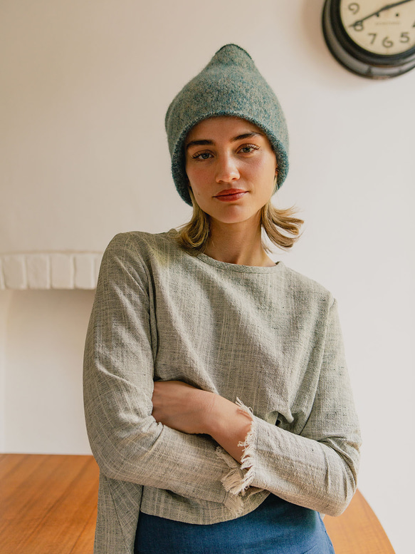 羊駝脖圍 - 霧藍 第7張的照片