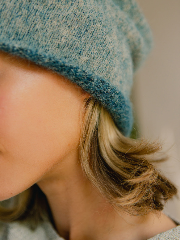 羊駝脖圍 - 霧藍 第6張的照片