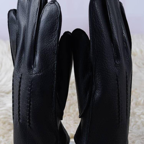 男性用 希少☆新品☆スマホ対応 ☆ディアスキン (鹿革)手袋 メンズ!黒