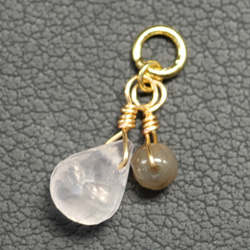 SALE】【14KGF】ドロップ形スノーフレークオブシディアンの1粒