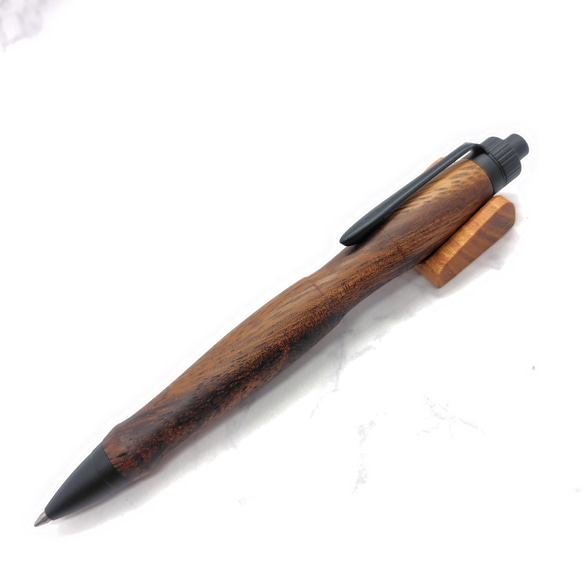 栃の木軸ボールペン（モンキーポッドの替え木軸セット）シャープペンシルに変更可 9枚目の画像