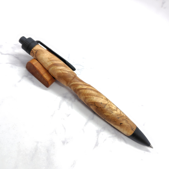 栃の木軸ボールペン（モンキーポッドの替え木軸セット）シャープペンシルに変更可 4枚目の画像