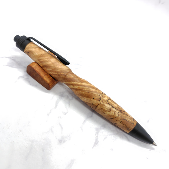 栃の木軸ボールペン（モンキーポッドの替え木軸セット）シャープペンシルに変更可 3枚目の画像