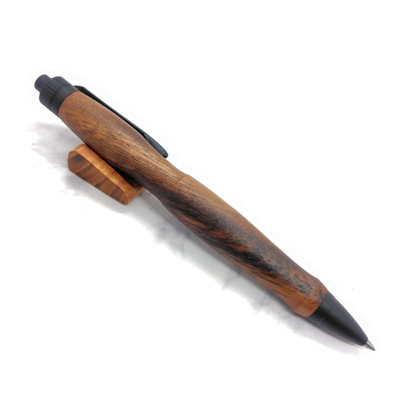 栃の木軸ボールペン（モンキーポッドの替え木軸セット）シャープペンシルに変更可 11枚目の画像