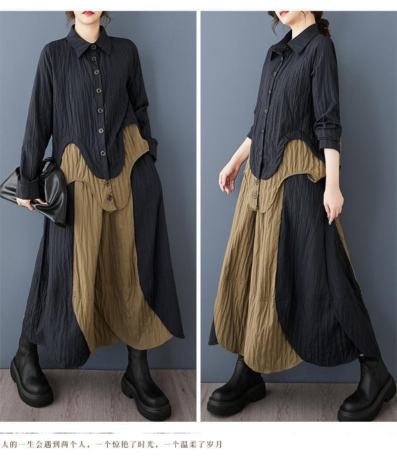 大きいサイズ セットアップ　スカート　レディース 春秋　 新品 長袖　上下セット