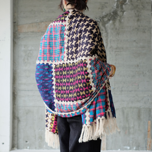 kapital パッチワーク柄 大判 マフラー ストール kapital パッチワーク柄 大判 マフラー ストール 復刻再販】主役級