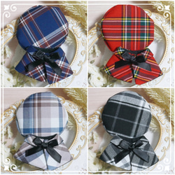 10cm〜12cmぬい服 グレンチェックケープ(ベレー帽追加可能) ぬいぐるみ