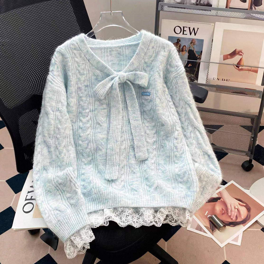 大人が着たいお洒落なセーター、ニットセーター、手編み毛糸厚模様 秋冬限定 厚手