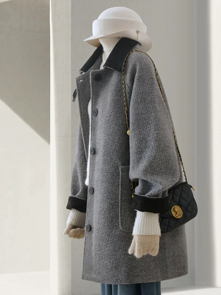 保温力高い大人の羊毛コート、羊毛（ウール）コート 冬のコート 防寒対策 冬支度新作 受注生産