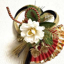 紅白水引赤椿しめ縄 しめ飾り お正月飾り しめ縄 正月 正月飾り 正月