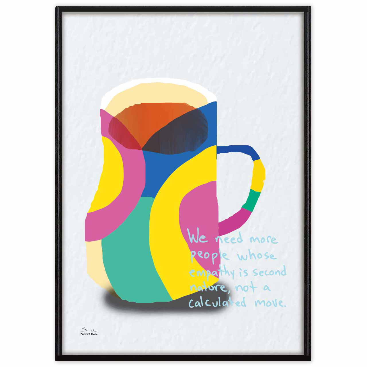 カップのカラフル　送料無料　あらゆるお部屋のポスター　イラスト　アートポスター　アート/sei検索新着順　3838