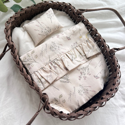 選べるクーファン♡お人形用クーファン♡ベージュチェック おもちゃ