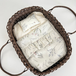 選べるクーファン♡お人形用クーファン♡ベージュチェック おもちゃ