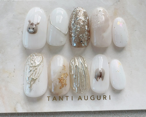 馬 2026年 ネイルチップ 干支 ウマ うま 十二支 成人式 振袖 ポップ